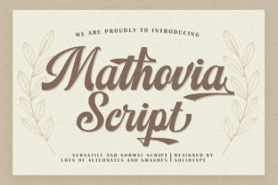 Mathovia Script: A Bold & Fun Vintage Typeface